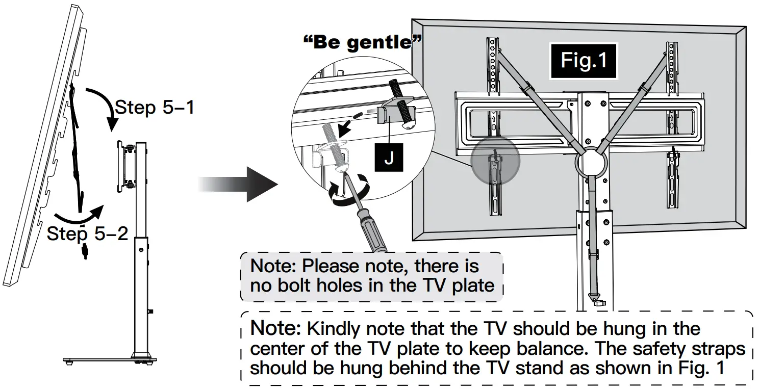 Step 5 Attach TV to the TV Plate and Manage the Wires