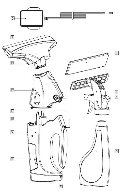 SILVERCREST SFR 3.7 D6 Cordless Window Vacuum Cleaner 1