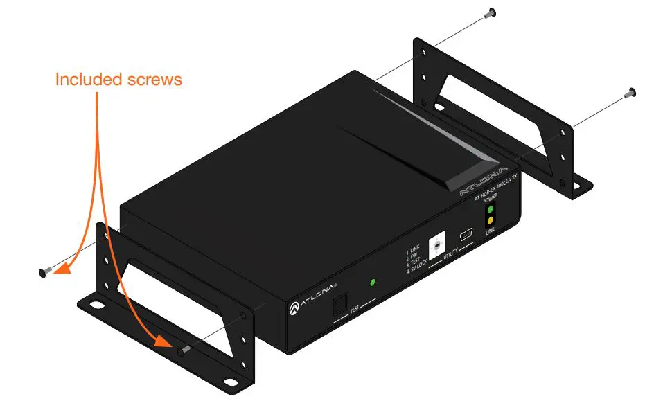 ATLONA AT-HDR-EX-100CEA-KIT 4K HDR HDMI over 100 M HDBaseT TX RX with Ethernet - Mounting Instructions