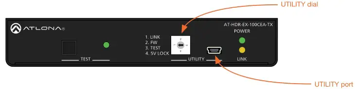 ATLONA AT-HDR-EX-100CEA-KIT 4K HDR HDMI over 100 M HDBaseT TX RX with Ethernet - Utility Switch
