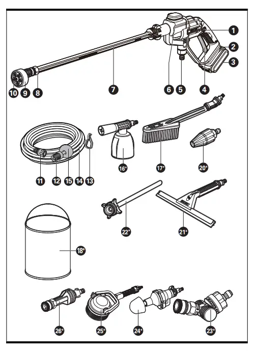 WORX WG620E.10 Cordless 22 Bar Hydroshot Portable Pressure Washer fig (1)