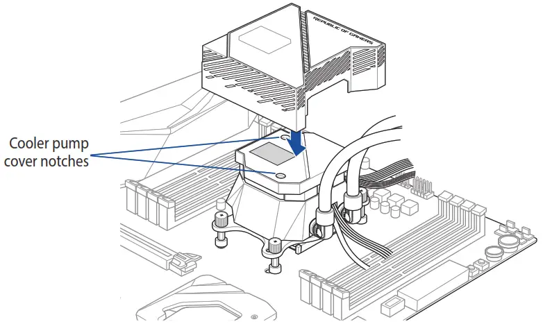 ASUS 90RC0030 M0UAY0 ROG Ryujin 240 All in One Liquid CPU Cooler - Installing the AIO cooler 12