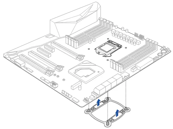 ASUS 90RC0030 M0UAY0 ROG Ryujin 240 All in One Liquid CPU Cooler - Installing the AIO cooler 2