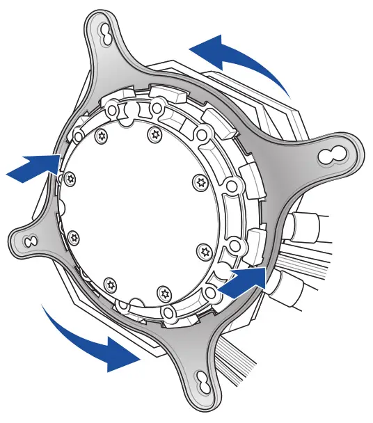 ASUS 90RC0030 M0UAY0 ROG Ryujin 240 All in One Liquid CPU Cooler - Installing the AIO cooler 4