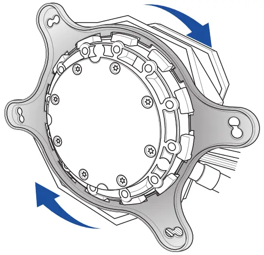 ASUS 90RC0030 M0UAY0 ROG Ryujin 240 All in One Liquid CPU Cooler - Installing the AIO cooler 5