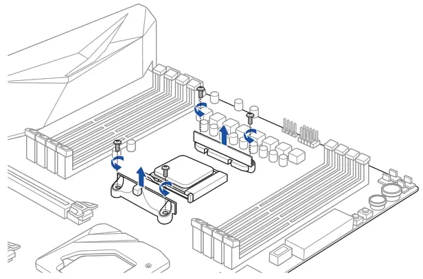 ASUS 90RC0030 M0UAY0 ROG Ryujin 240 All in One Liquid CPU Cooler - Installing the AIO cooler 6