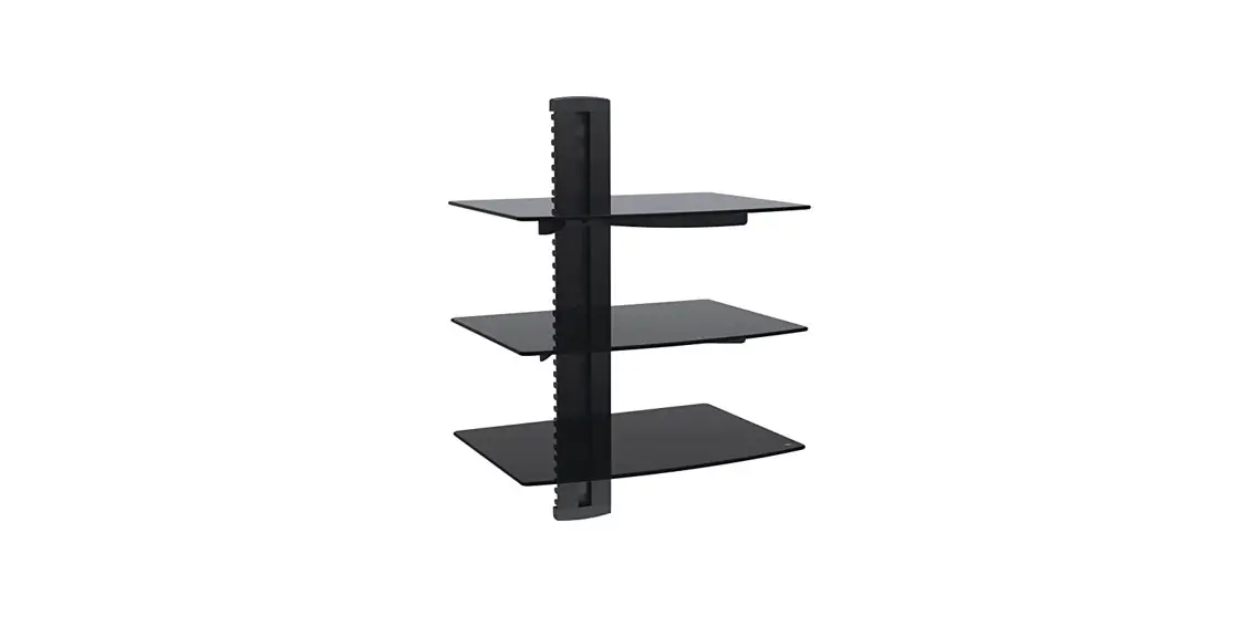 Vonhaus 3005034 Floating Black Glass Tv Shelf Instruction Manual