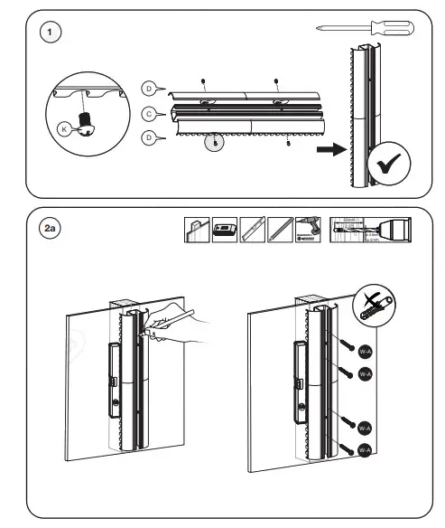 VonHaus 3005034 Floating Black Glass TV Shelf - Figure 2