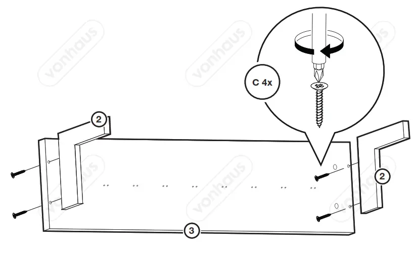 vonhaus 3000217 Grey and Ash Coat Hooks & Shelf Unit - fig2