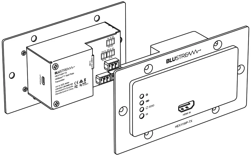 BLUSTREAM HEX11WP TX Wall Plate Transmitter