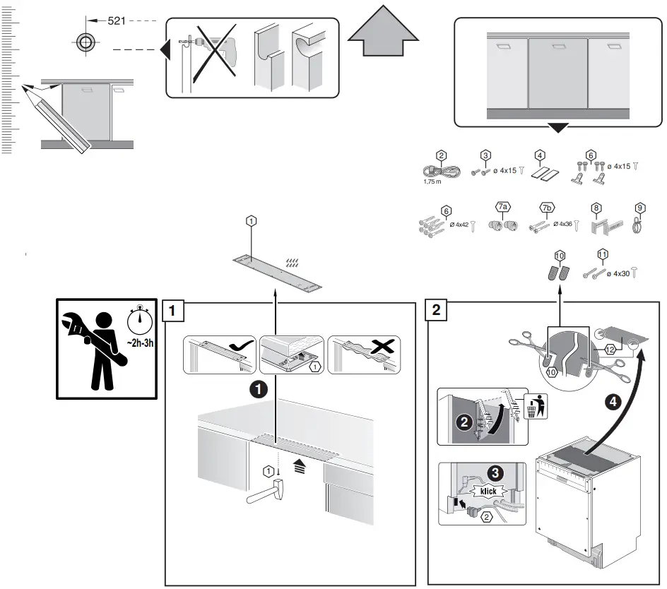 NEFF S257ECX21E Dishwasher - Fig 1