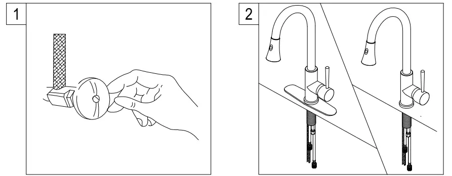 Kingston Brass LS8727DL Single Handle Pull Down Sprayer Kitchen Faucet in Polis - Fig 6