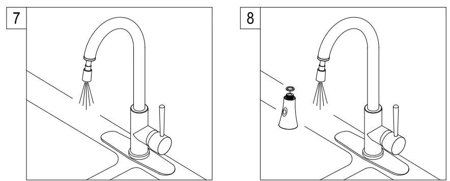 Kingston Brass LS8727DL Single Handle Pull Down Sprayer Kitchen Faucet in Polis - Fig8