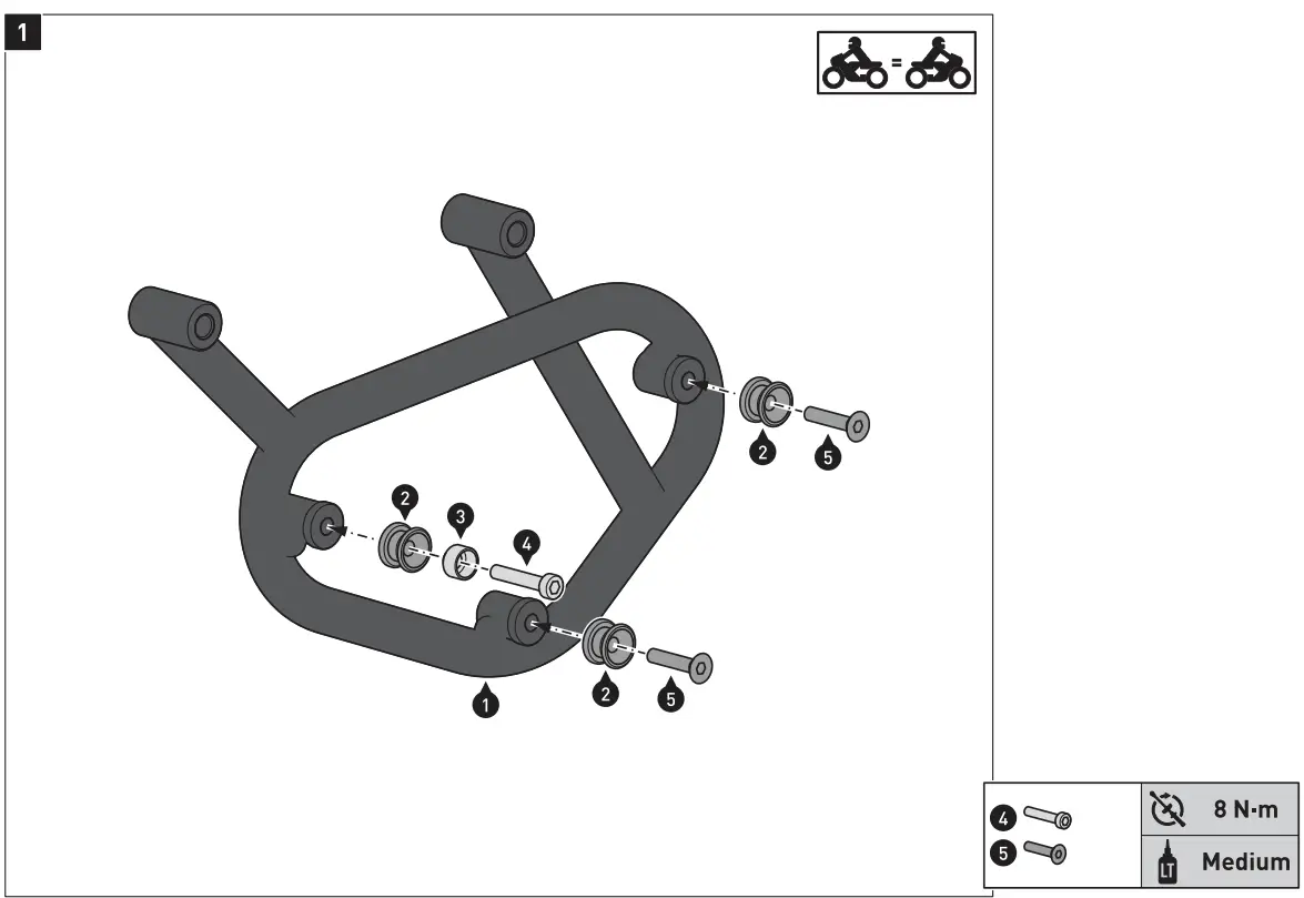 BC.HTA.41.983.20000 Legend Gear Side Bag System Mounting illustration
