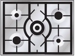 ILVE L08CWMP 80CM PRO-LINE COOKER - PRO-Line L08CWMP