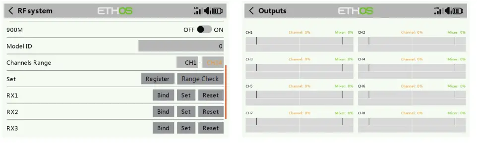 FrSky TANDEM X20 Transmitter - Channel Range