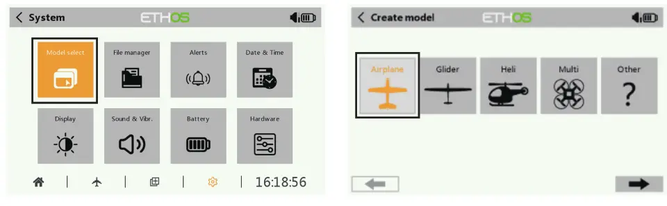 FrSky TANDEM X20 Transmitter - Create the model