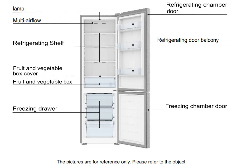 TCL RF282BSF0UK Frost Free Fridge Freezer - Figure 1