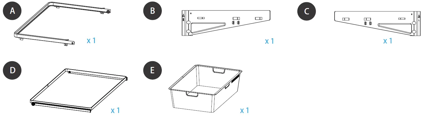 Origin 21 WR2LMDK-16-W Large Mesh Drawer Kit 3