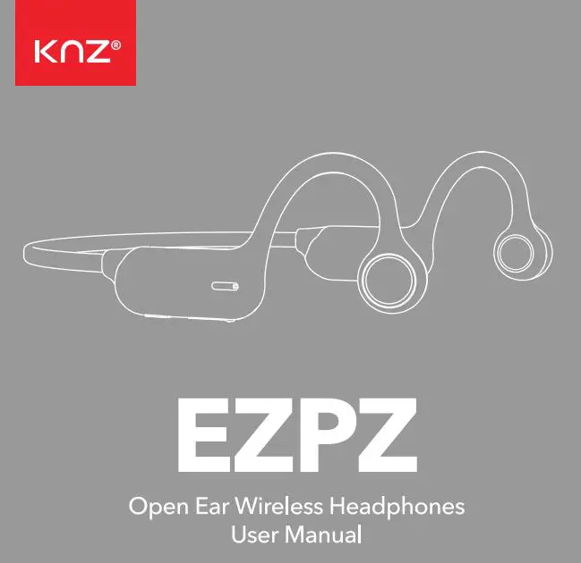 KNZ EZPZ 5.1 Bluetooth Over Ear Air Conduction Headphones User Manual