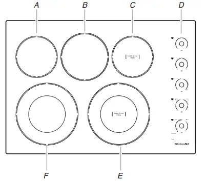 KitchenAid Touch Control and Knob Control Radiant Cooktop-PARTS AND FEATURES2