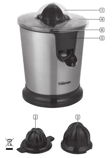 TRiSTAR CP-3007 Citrus Juicer - 1