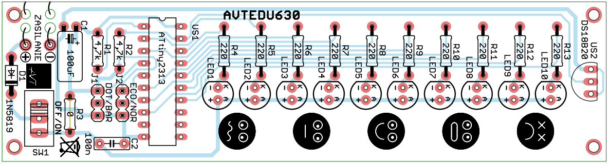 AVT EDU630 ThermoEmotic Educational Soldering Kit - elements on