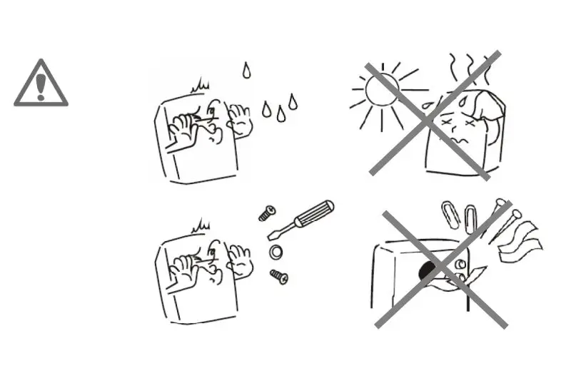 MAXXTER ACT-SPK-BT-LED2 Portable Bluetooth Speaker with LED Light Effect User Manual - Warning don't this