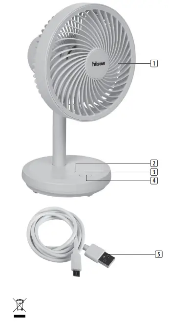 TRiSTAR VE-5841 Fan -- PARTS DESCRIPTION