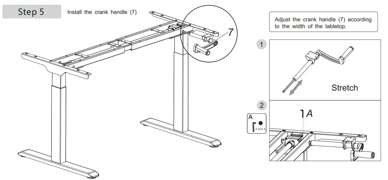 euroseats BUR.SLI Crank adjustable sit-stand frame 75 Installation Guide - Installation Step 5
