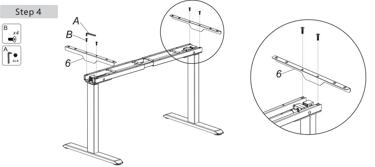 euroseats BUR.SLI Crank adjustable sit-stand frame 75 Installation Guide - Installation Step 5