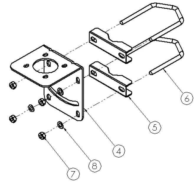 Poynting OMNI-296 Stainless steel bracket assembly