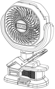 RYOBI 18 VOLT 4 in CLAMP FAN PCF02
