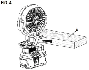 RYOBI 18 VOLT 4 in CLAMP FAN PCF02 - Material