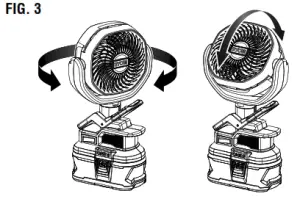 RYOBI 18 VOLT 4 in CLAMP FAN PCF02 - fig 1