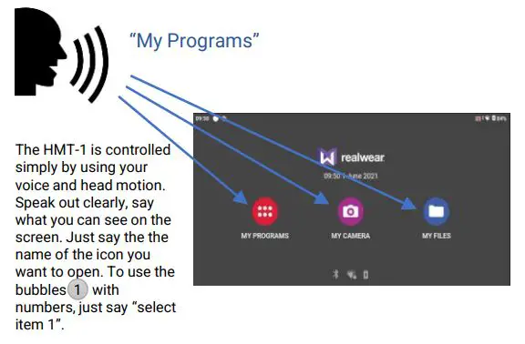 Realwear HMT-1 headmount tablet android fig6