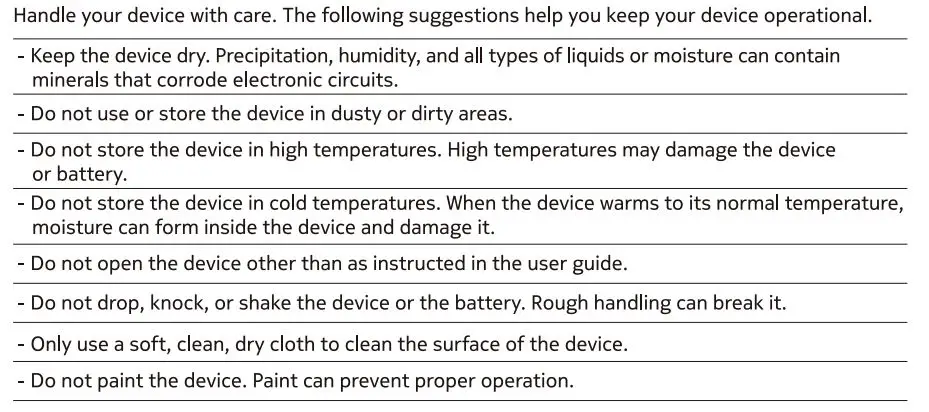 NOKIA TWS-201 Go Earbuds+ User Manual - Take care of your device
