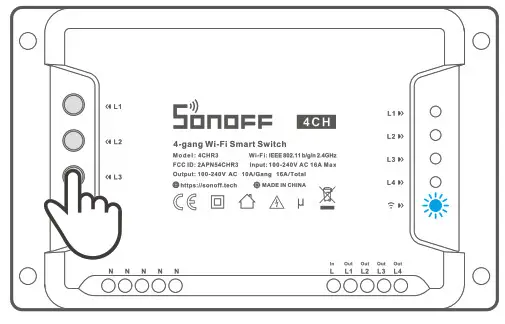 SONOFF 4CHPRO 4 Gang WiFi Smart- Switch Network