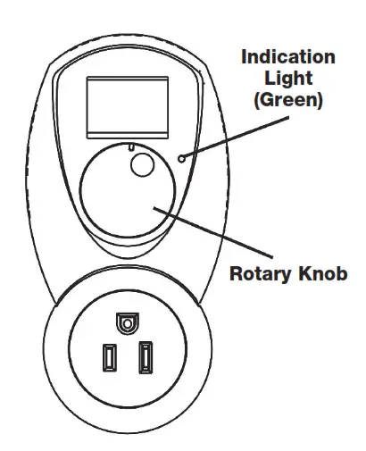 GLOBAL INDUSTRIAL 246114 Portable Thermostat Control Heat Plug - Indication