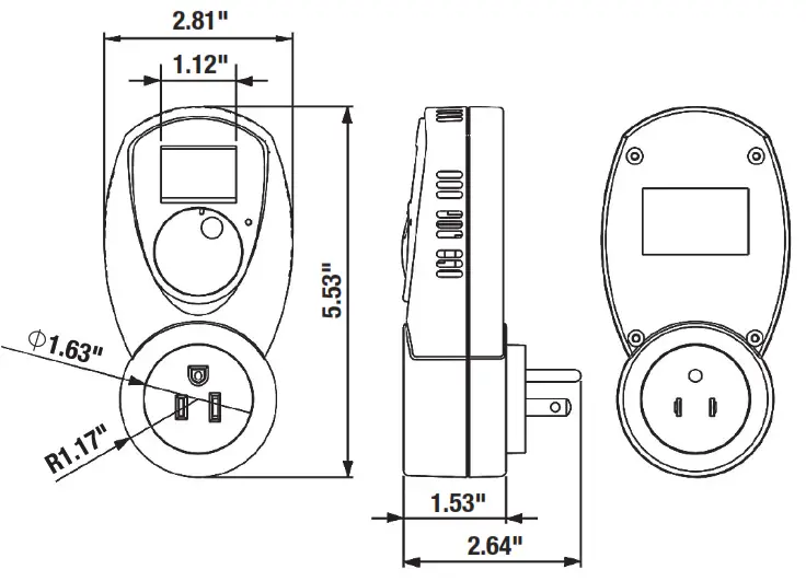 GLOBAL INDUSTRIAL 246114 Portable Thermostat Control Heat Plug