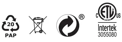 LUNNOM E26 Self Ballasted LED Lamp- symbols