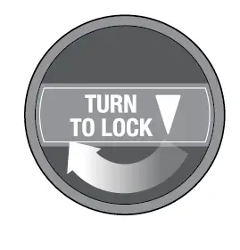 Turn the dial to lock