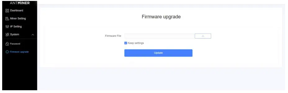 BITMAIN D7 1286GH S Antminer Server- Firmware Upgrade