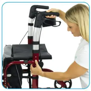 VIVE MOBILITY MOB1018 Wheelchair Rollator - adjust