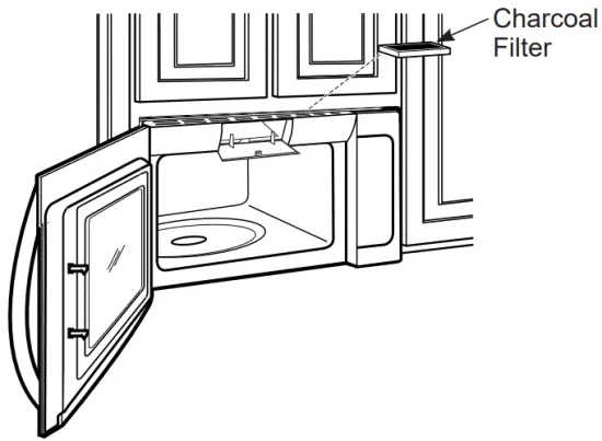 CAFE CVM517P2MS1 Over the Range Microwave Oven - filter down