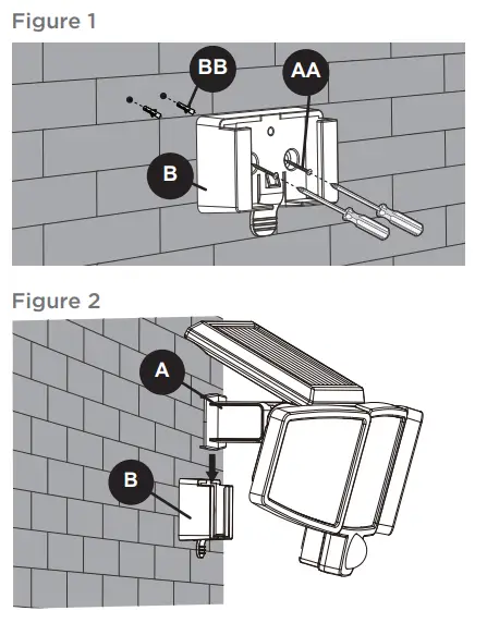 home zone ES06573G Solar Triple Head Security Lights 2 Pack - Solar panel 4