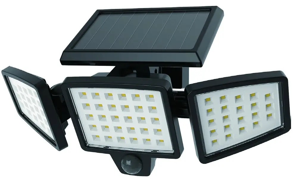 home zone ES06573G Solar Triple Head Security Lights 2 Pack