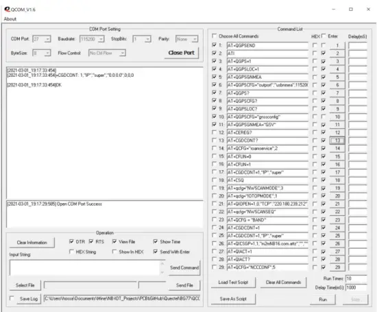 QCOM tool to configure APN.