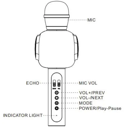 KVDUKOA LR KM 002 Microphone for Kids -