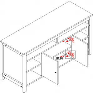 YOUKE TV Cabinet PRODUCT ASSEMBLY 14a